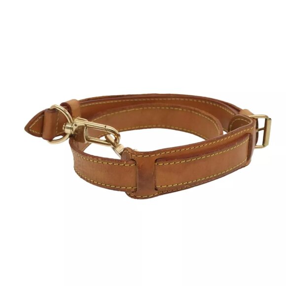 Louis Vuitton Accessories - LOUIS VUITTON Adjustable Shoulder Strap Leather 31.5""-38.2"" Beige Auth 89208